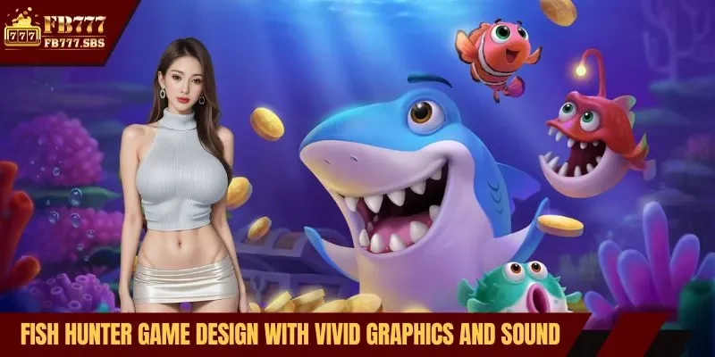 Fish hunter game design with vivid graphics and sound